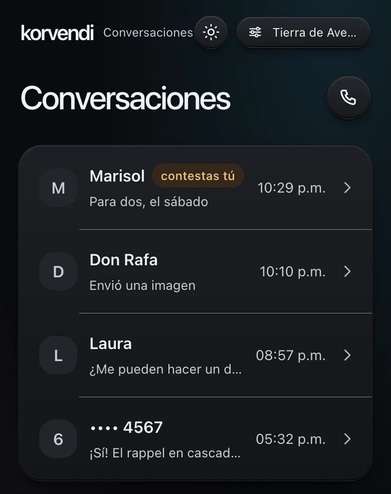 Conversaciones en el panel de Korvendi
